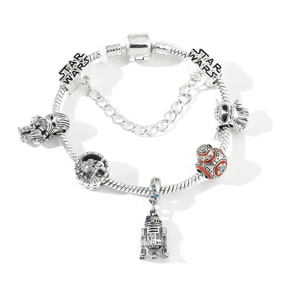 Disney Movie Star Wars Fashion Beads Trend Trend Yoda šperky ručný reťazec Darth Vader DIY náramky