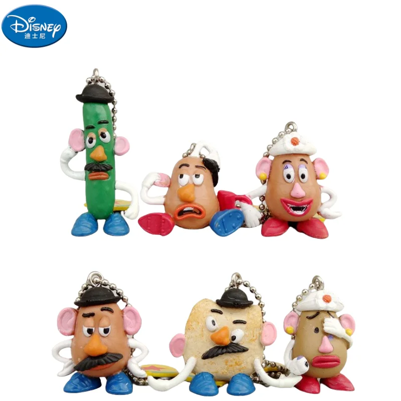 Disney Mr.Potato Head Pani zemiaková hlava kreatívna karikatúra pre bábiky Prívesok prívesok