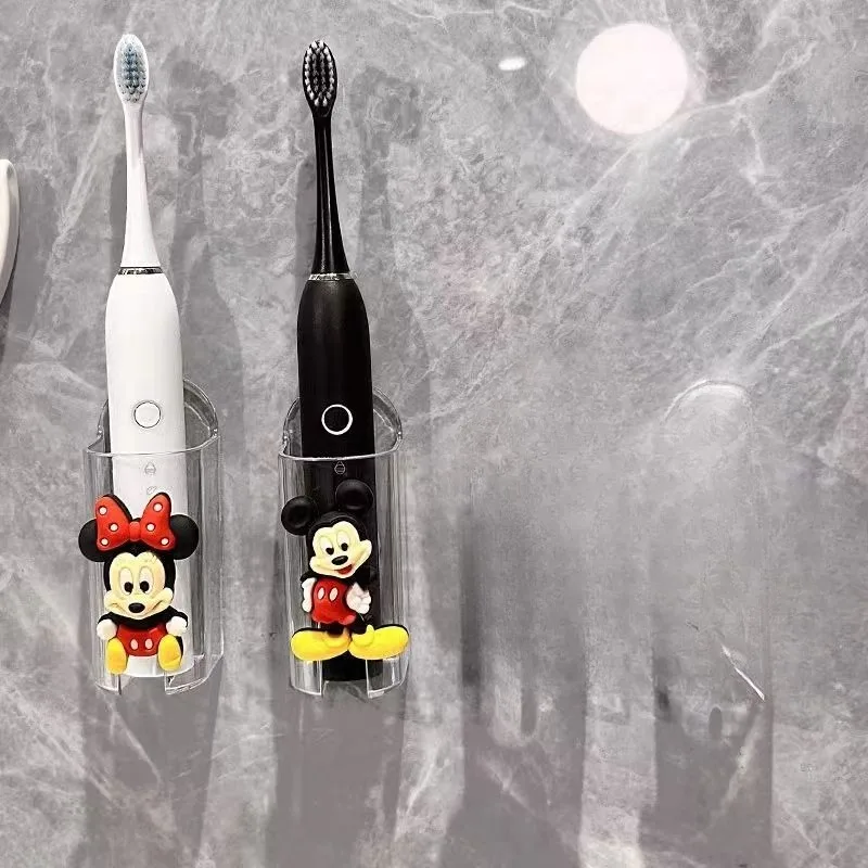 Disney Muži a ženy Mickey Mouse Cutoon Animation Animácia PVC prísavka šálka kúpeľňa Washbasin nástenná zubná kefka Storage stojan