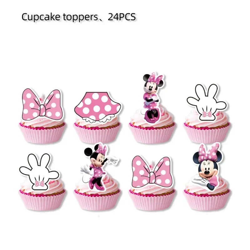 Disney narodeninová oslava dekorácia Mickey Mouse téma Pink Minnie na jednorazový riad