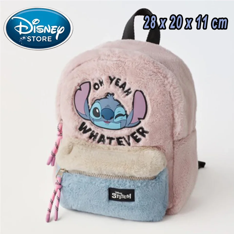 Disney New Cartoon Stitch plyšová detská školská taška materská škola roztomilá módna farba blokujúca batoh
