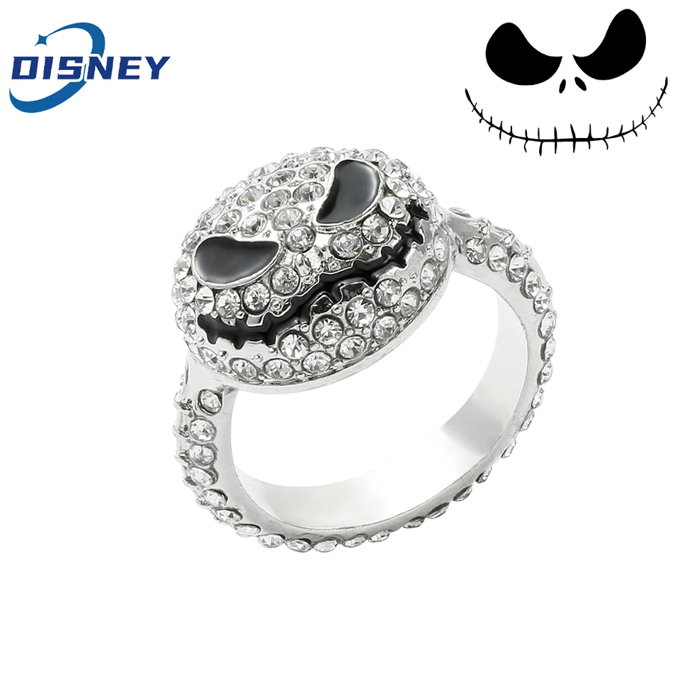 Disney nočná mora pred Vianocami Jack Skallington Rings Luxury Designer Rings Vysoko kvalitné šperky pre ženy Halloween darček