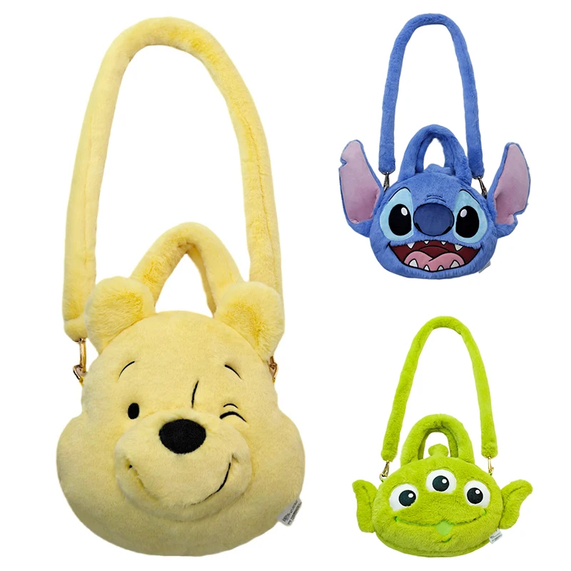 Disney originálny Winnie Plash Hračky Lilo a Stitch Bee Bear Feared Dols Lotso Plushie Crossbody Bag Toy For Kids Kawaii