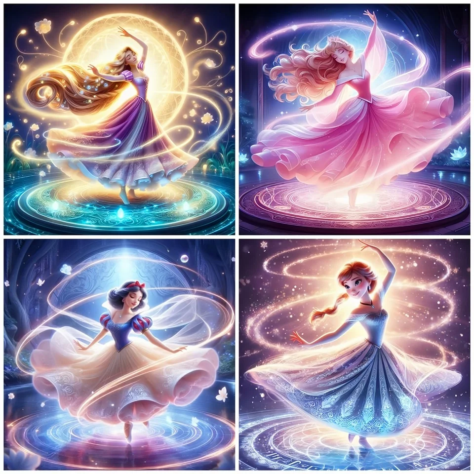 Disney Paint By Number Cartoon Snehulienka Fantasy maľba podľa čísel princezná Rapunzel kresba mrazeniny Anna Aurora Wall Decor Decor