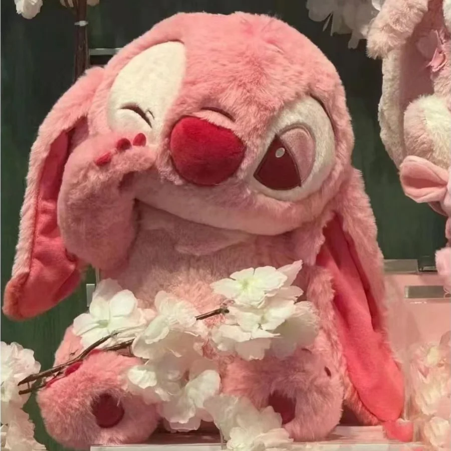 Disney Pink Stitch Sakura Series Kawaii plyšová hračka Doll Cartoon anime lilo a steh izba dekor mäkké vankúš