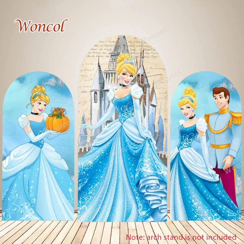 Disney Popoluška oblúka Cover Cinderella princezná narodeniny Pozadie Polyester Popoluška obojstranný oblúkový pozadie fotografia