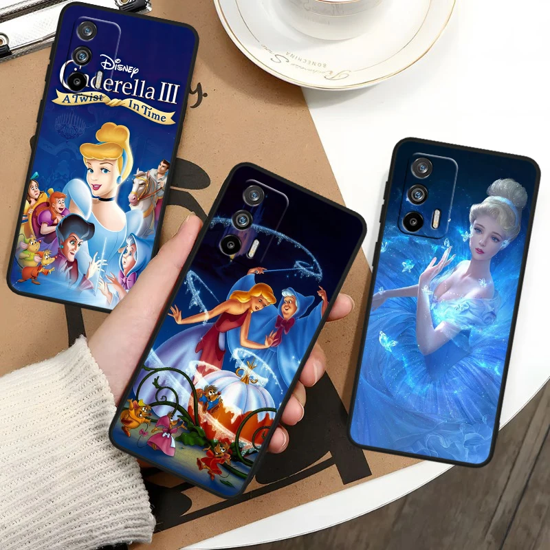 Disney Popoluška roztomilá pre Oppo Realme GT Neo 10 9i 8i 7i 6s 5 Narzo 50i 50A 240W Pro Plus čierny mäkký telefón