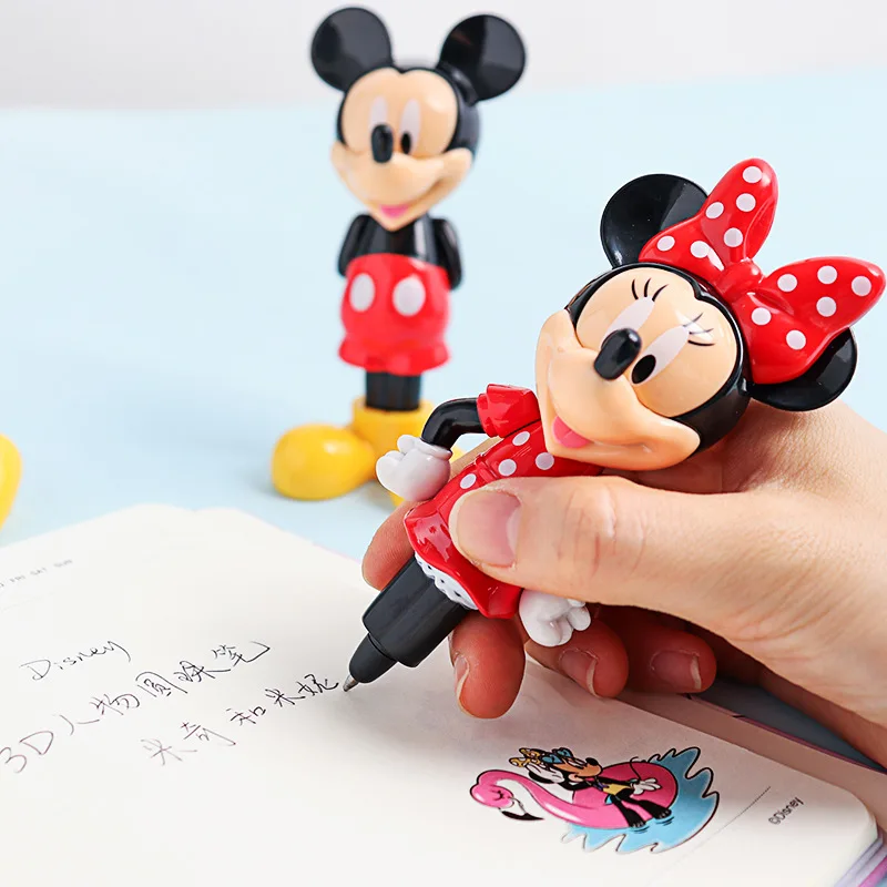 Disney princezná Mickey Minnie Rollerball Pen School Supplies 3D loptu Pen Novinka perá 0,5 mm perá na písanie detského daru