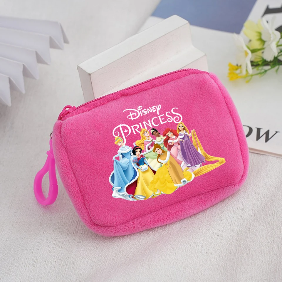 Disney Princezná plyšová minca peňaženka Key puzdro tašky dievčatá Dievčatá Dievča