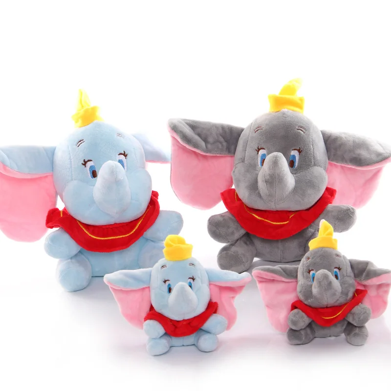 Disney roztomilý dumbo vypchaté zvieracie plyšové hračky Malé prívesok Krásny peluche karikatúra slonová bábika darčeky pre deti kľúčové reťazec