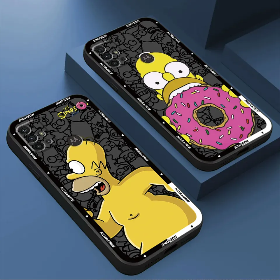 Disney Simpson puzdro pre Motorola Moto G73 G60S G32 G71 G72 G22 G51 G30 G50 G60 G31 G52 G53 Armor Black Soft Cover