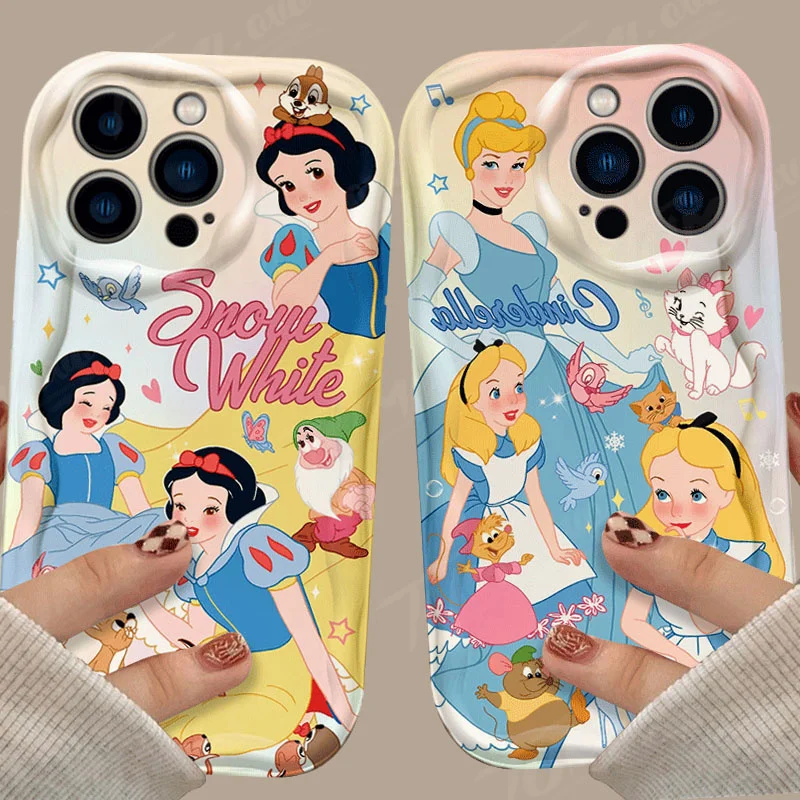 Disney Snow White Popoluška Puzdro pre iPhone 15 14 13 12 11 Pro Max x xr xs 8 6 6s plus SE2 Silikónová vlna chráni kryt