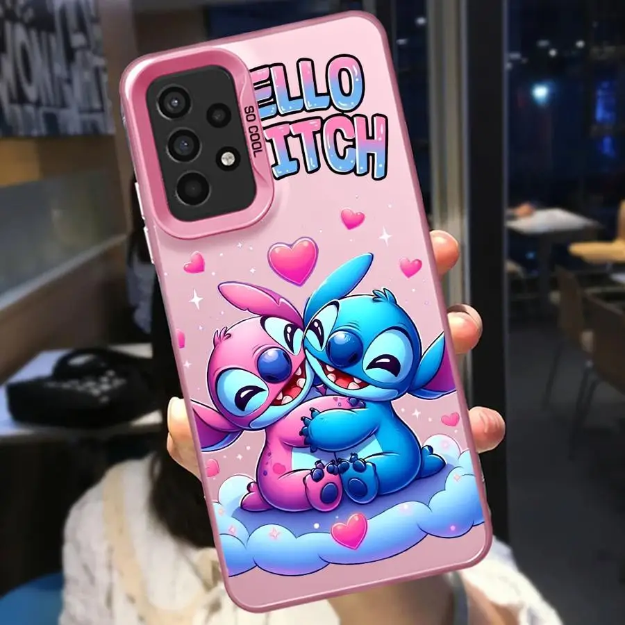 Disney Stitch Angel Art Case pre Samsung Galaxy A54 A52 A14 A53 A34 A13 A12 A23 A33 A71 A32 A51 A24 A72 Silikónový kryt silikónového telefónu