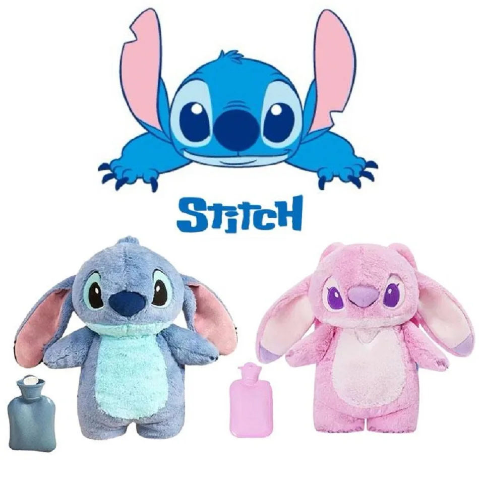 Disney Stitch Angel Lotso Plyšová ruka teplá fľaša horúca voda fľaše zimné prenosné teplé ručné tašky hračky vianočný darček