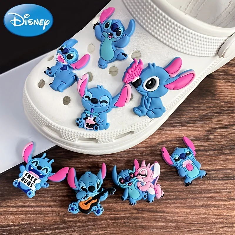Disney Stitch DIY Prenosná spona na topánky Roztomilý anime karikatúra Odnímateľné plážové sandále Doplnky dievča a detské dovolenkové darčeky