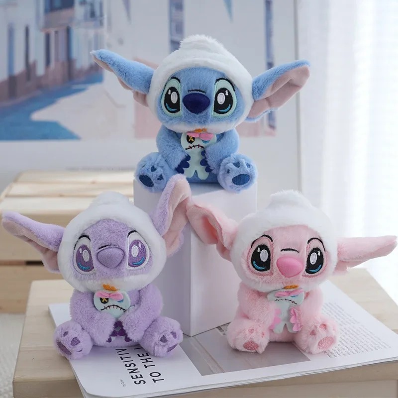 Disney Stitch Keychain plyšový hračkársky batoh prívesok Domáce dekorácie Dievčatá Hračka Soft Soft Hraps Doll Doll Barkes Darček