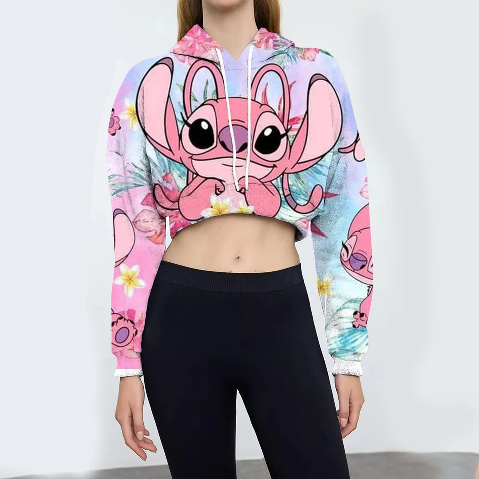 Disney Stitch Print Cartoon s kapucňou sveter bunda oblečenie kapucňu nadmerne sa cíti voľne a pohodlne orezaná kapucňa