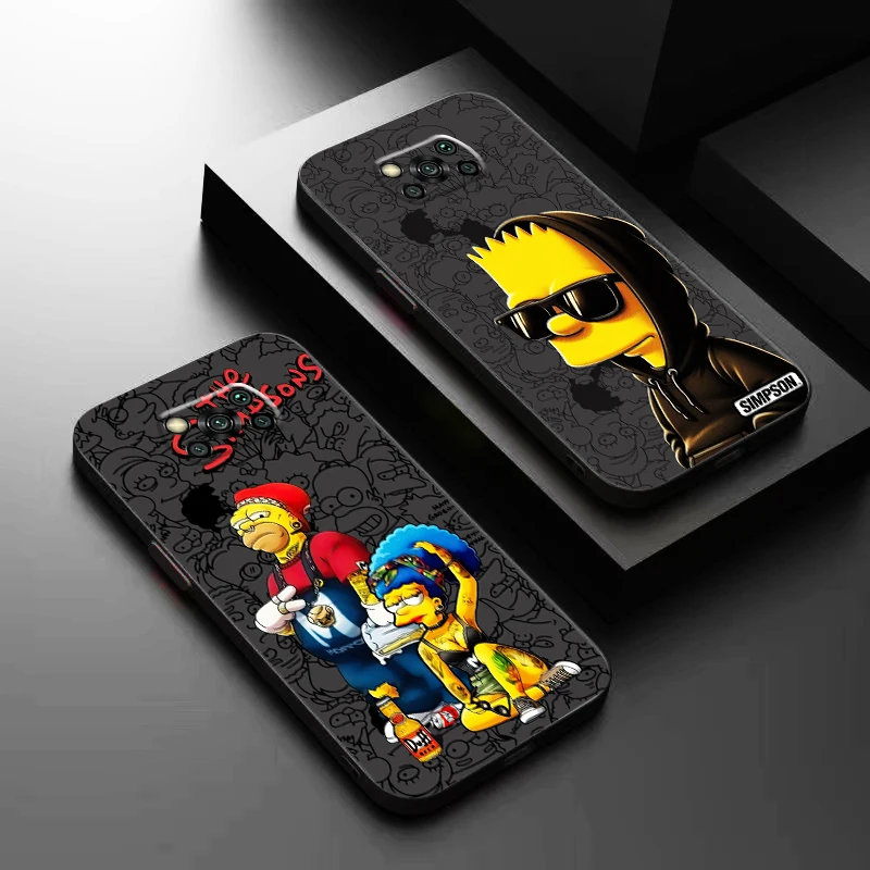 Disney The Simpsons for Xiaomi POCO F5 F4 F3 GT POCO X5 X4 X3 PRO NFC M4 M3 PRO 5G PASE TELEFÓN Kvapalina Silikónová škrupina