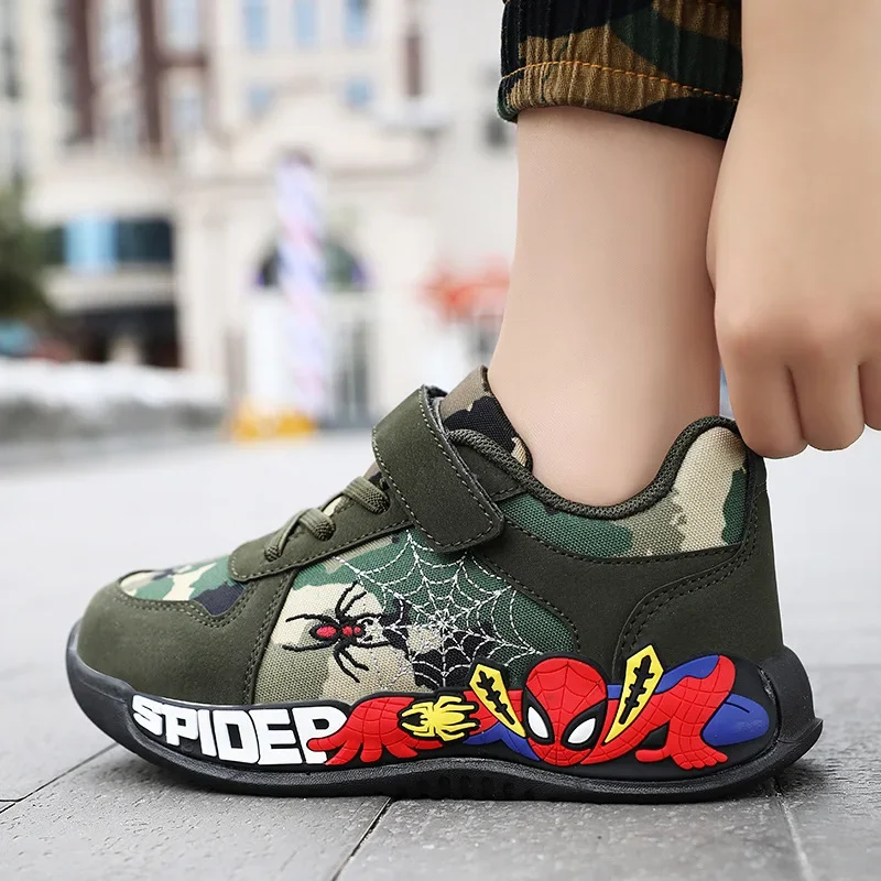 Disney topánky Kids cashloud green tenisky topánky pre dieťa chôdza pu z priedušných topánok veľkosť 26-35 Detské snehové topánky