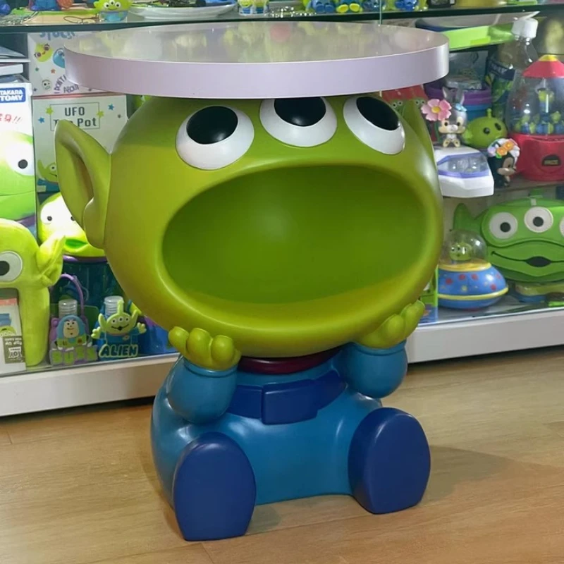 Disney Toy Story Alien Cartoon Postava Model sochárske ozdoby Spálňa Obývacia izba Malé bočné skladovacie stojany Rack nábytok Darček