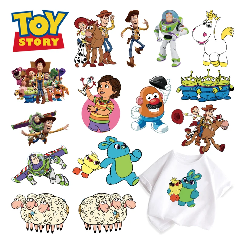 Disney Toy Story Buzz Lightyear Iron-on Prevody na odevy Temmo-striedanie pre deti pre deti šitie pre deti