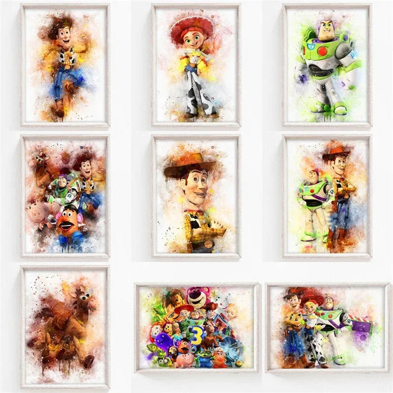 Disney Toy Story Plagát a tlač Canvas Art Paintss