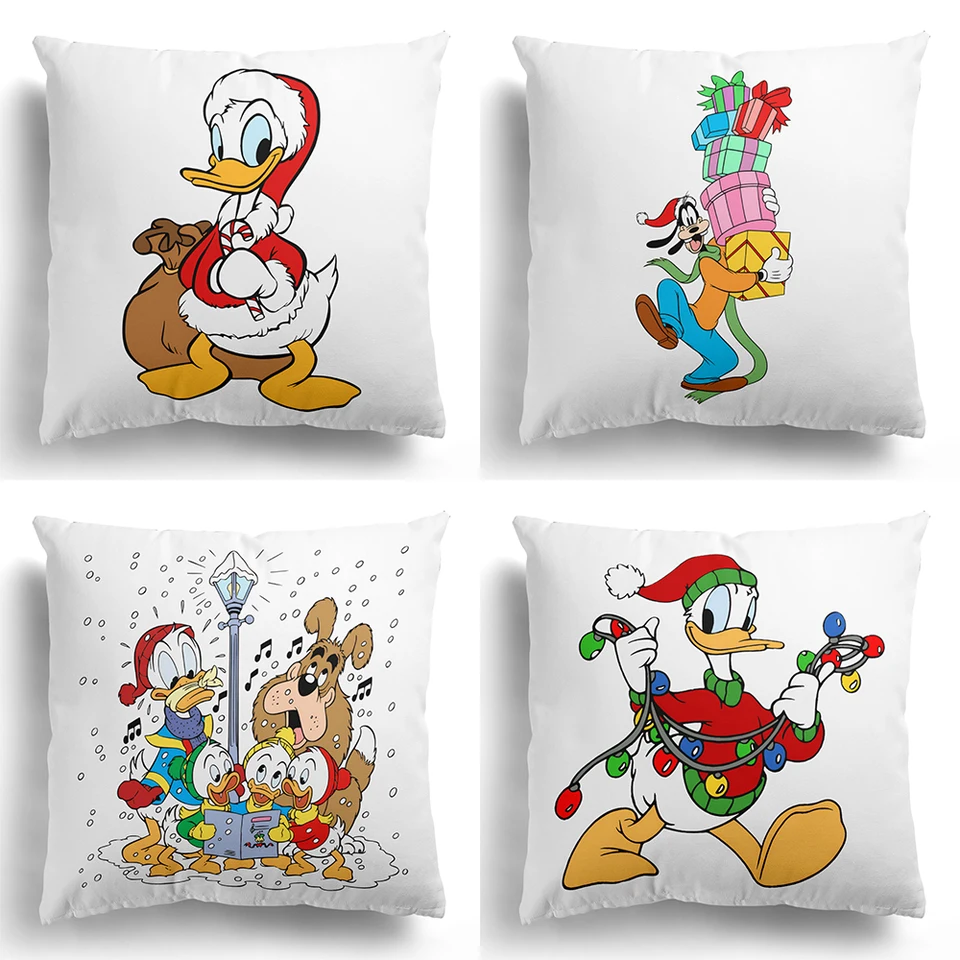 Disney vianočná dekorácia vankúš Donald Duck Tlačte vankúš na obývaciu izbu Pohovka miestnosť domov dekorácie darček