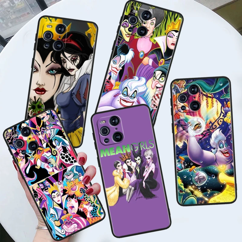 Disney Villains Combo pre OPPO Nájdenie X6 X5 X3 X2 F21S F21 Pro Lite Neo Black Silikone Fundas Soft Cover Capa Pase Case