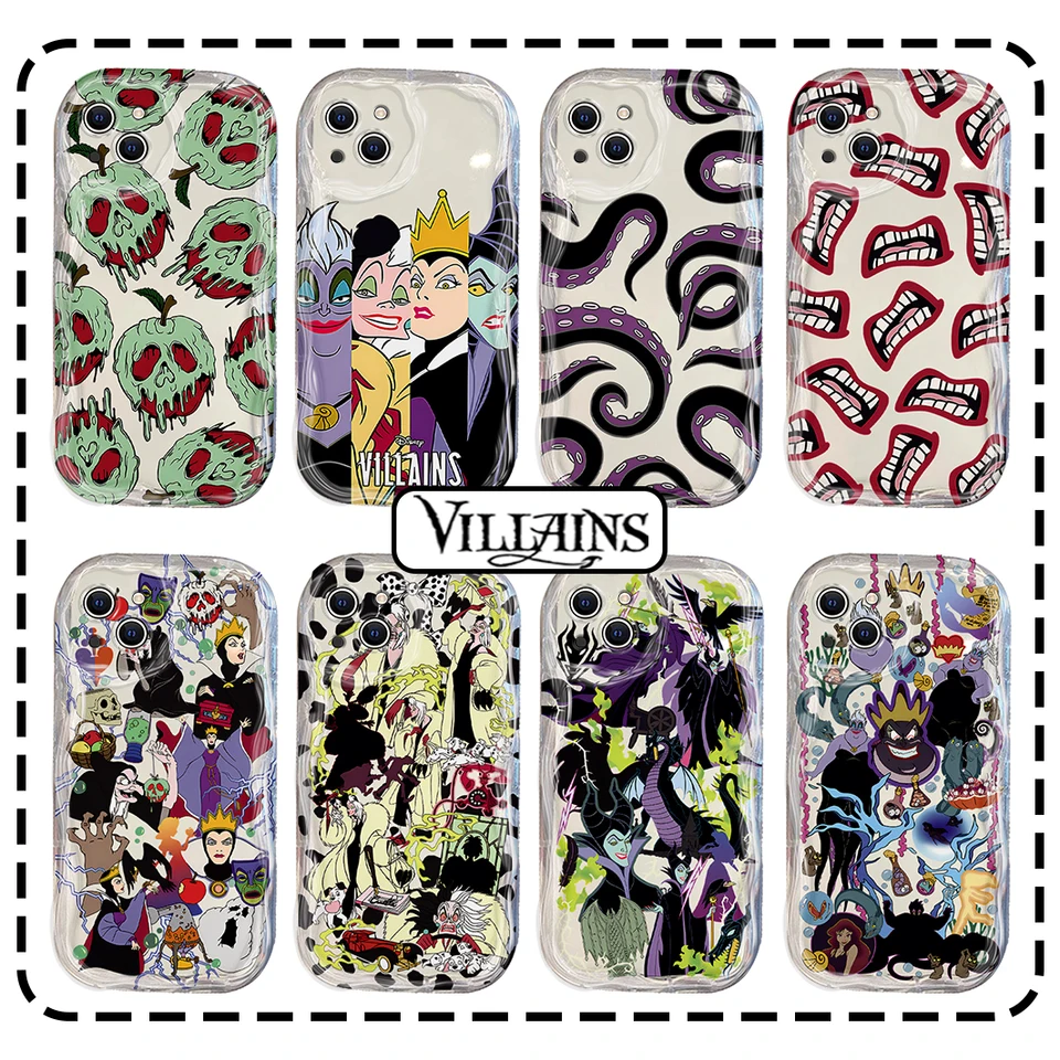 Disney Villains Queen 3D Wave Puzdro pre Samsung Galaxy S24 S23 S21 S20 Fe Plus Ultra 4G 5G Soft Silikone zadný kryt