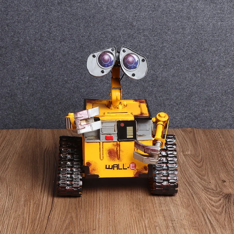 Disney Wall E Robot Movie Action figúr oceľového kovového modelu robot kawaii wall-e figurínové deti hračka pre chlapec dieťa dieťa priateľ