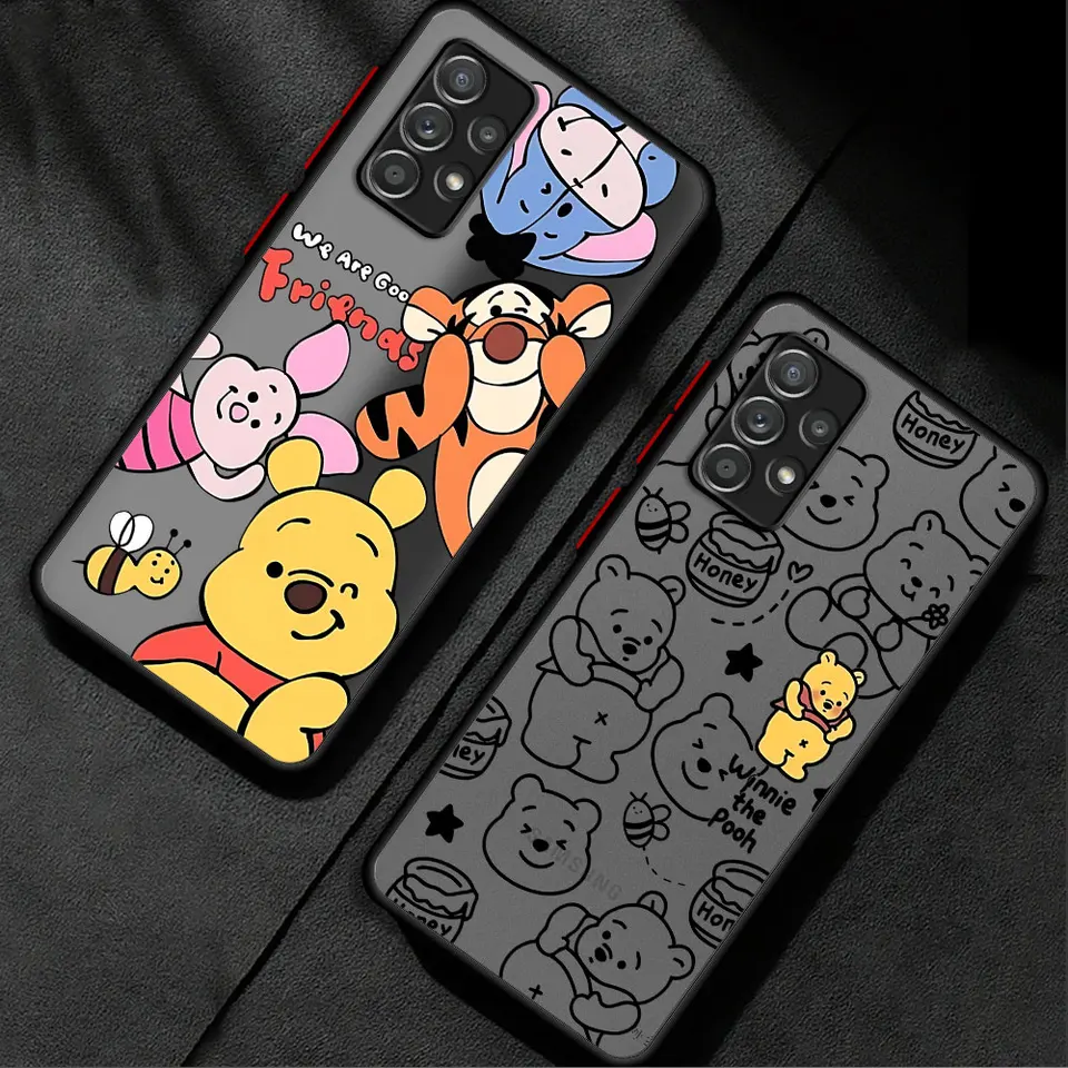 Disney Winnie Pooh telefónny puzdro pre Samsung Galaxy A22 A23 A21S A24 4G A13 A31 A12 A22 A14 A13 A32 Luxury Shell Soft Cover Soft Cover