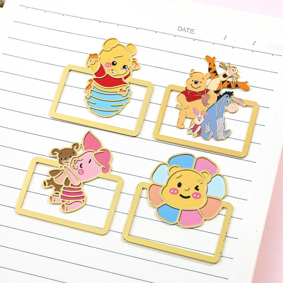 Disney Winnie the Pooh Bear Cartoon Cutoon Stránka kníh klips klips pre ženské muži deti Čítanie dodávok stránka kniha Značka darčeky