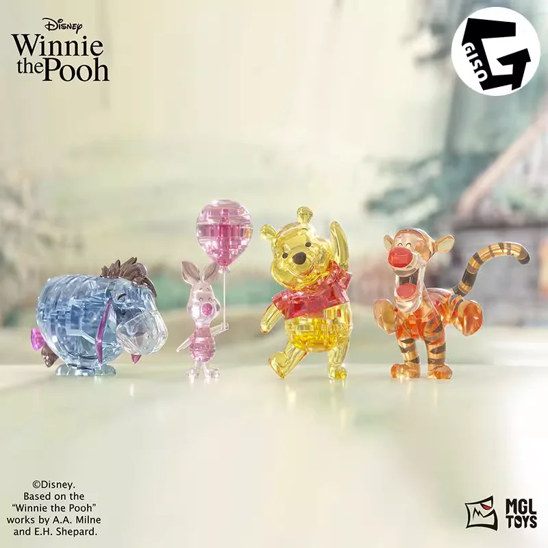Disney Winnie the Pooh Crystal Building Blocks Anime zostavený model piglet eeyore tigger figure figure hračky pre deti vzdelávací darček