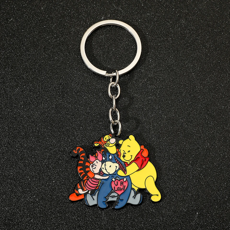 Disney Winnie the Pooh Keychain Fashion Anime Pooh Bear Backpack Keychain Prívesok pre najlepší priateľ k narodeninám darček k narodeninám