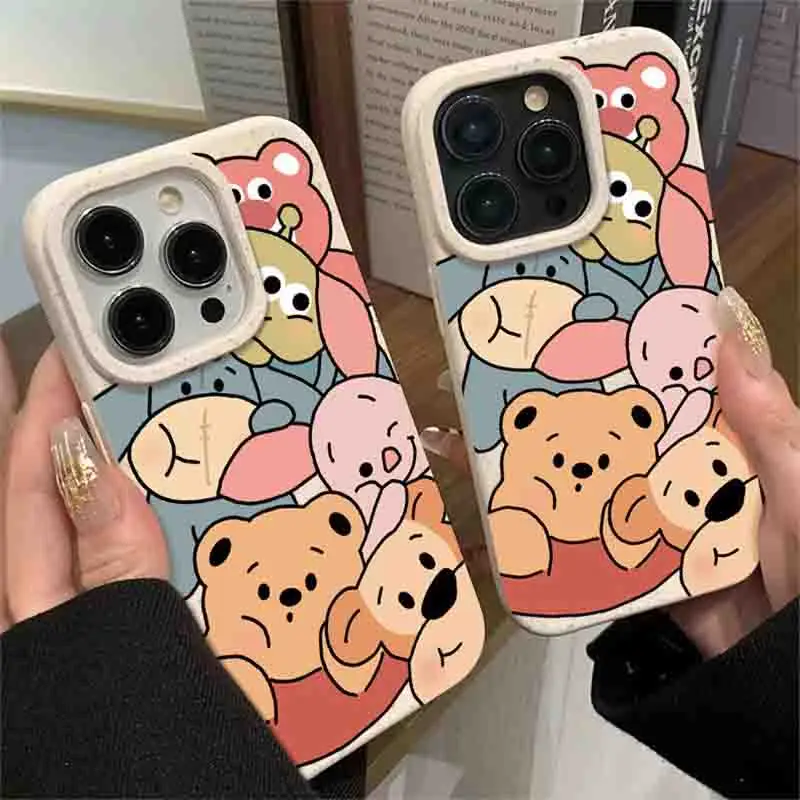 Disney Winnie the Pooh Piglet Buddy Pase pre iPhone 15 14 13 12 11 Pro Max xs Max xr 78 plus y2k girl anti padajúce zadné kryt