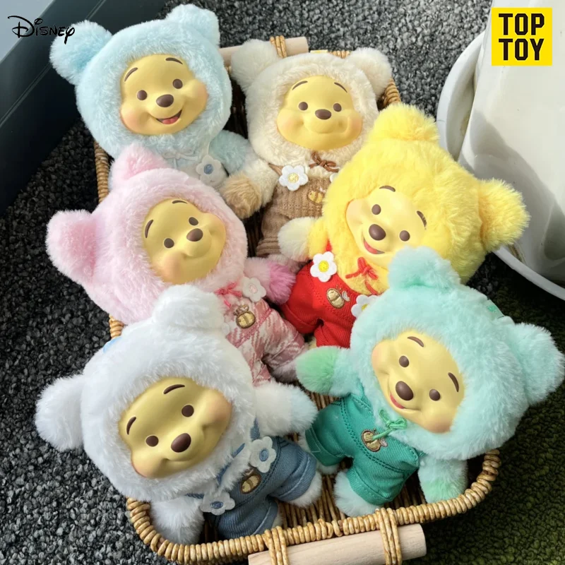 Disney Winnie the Pooh Vinyl Doll Blind Box - Toptoy Original Candy Bear Series Cute Plush Keychain Mystery Box postava