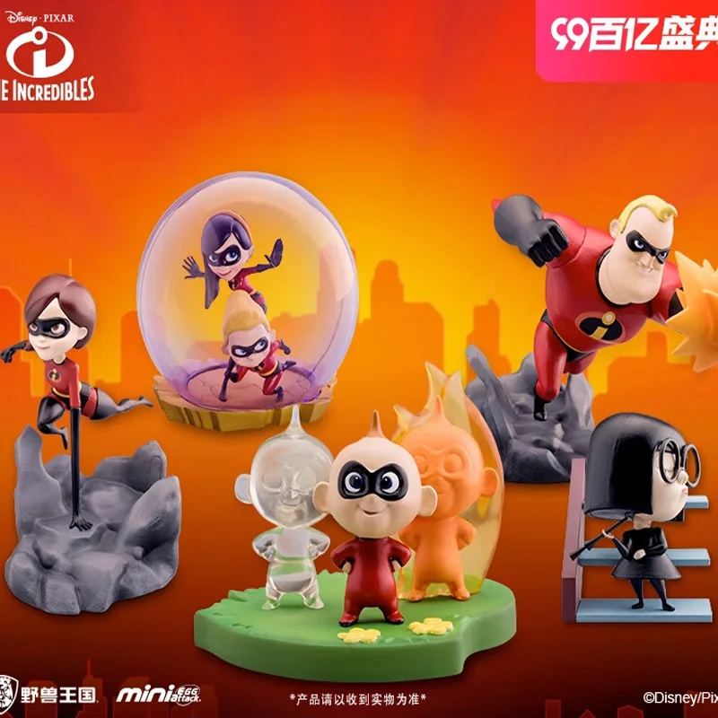 Disneys Animal Kingdom Pixar Incredibles q Mini akčná figúrka dekorácia prežíva superhrdinové dobrodružstvo
