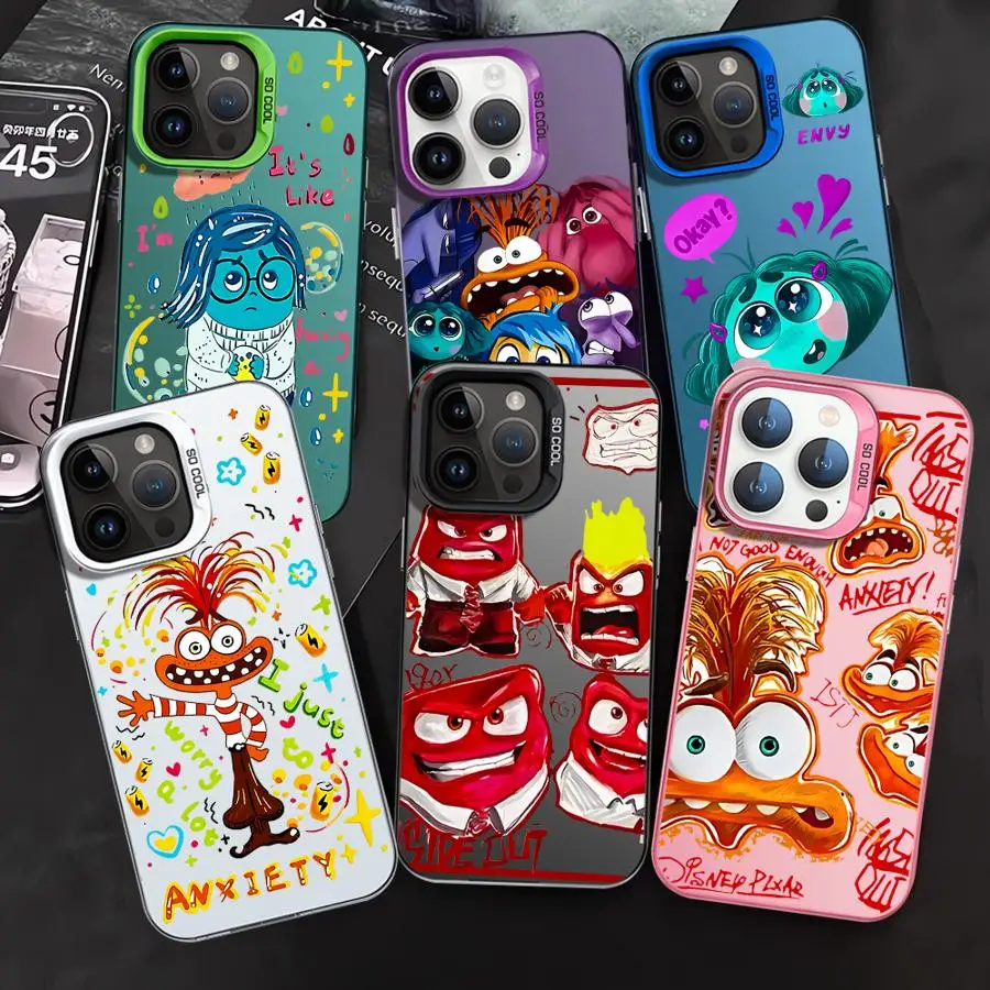 Disneys vo vnútri von 2 puzdro na telefón pre iPhone 16 15 14 13 12 11 Mini Pro Max x xr xsmax 8 7 plus anti pádový matný zadný kryt