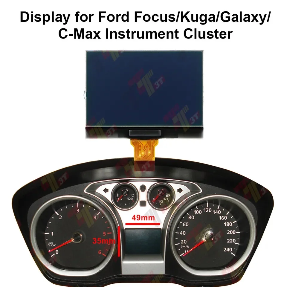 Displej klastra automobilu pre Ford Focus, KUGA, Galaxy, C-Max Dashboard LCD Dispaly