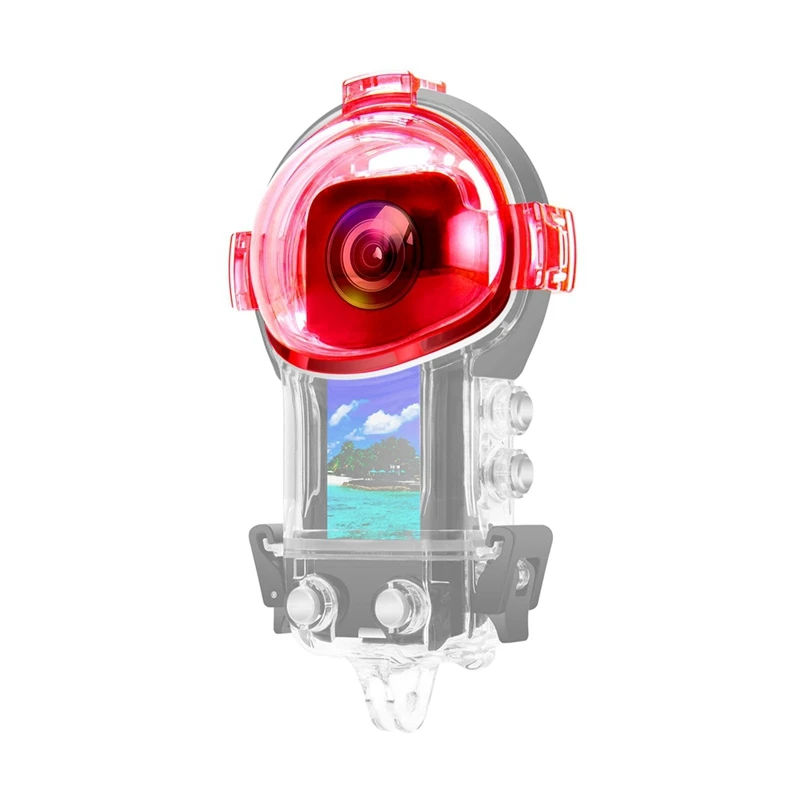 Dive Filter pre potápačské puzdro Insta360 x3, korekcia farieb pri potápaní, šnorchlovanie a podvodné fotografie, červené odolné