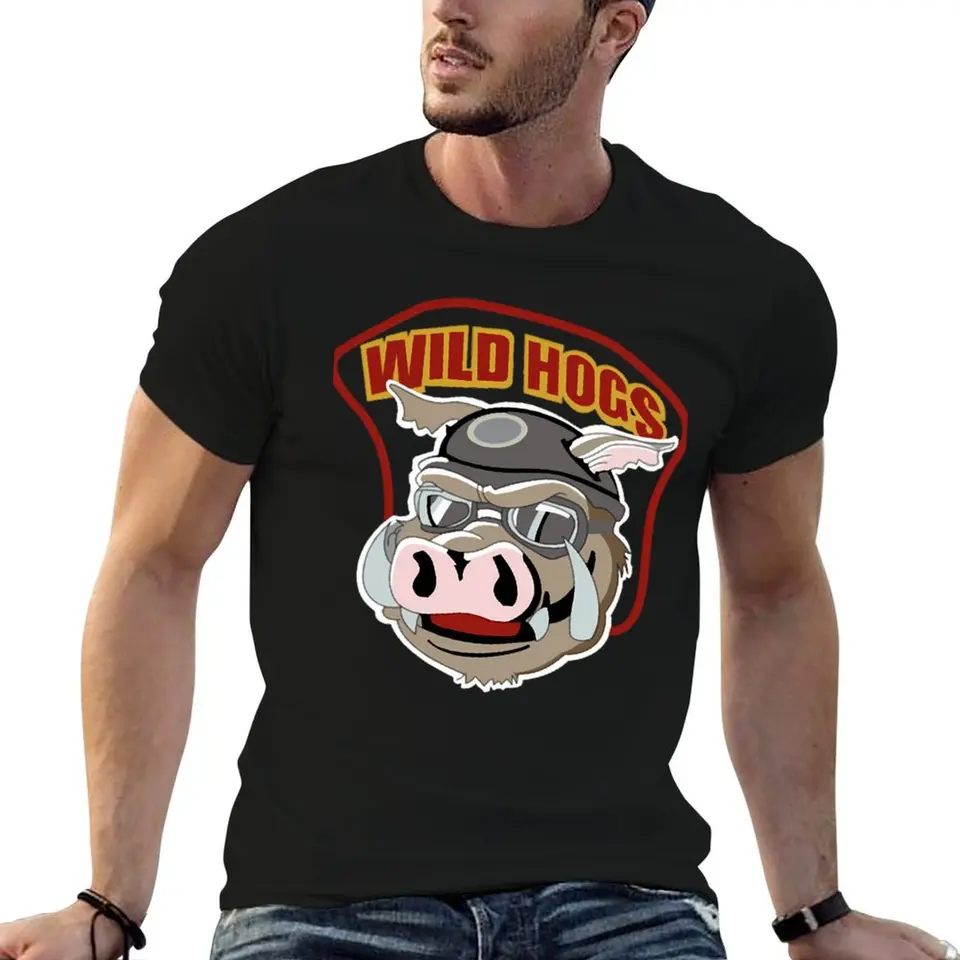 Divoké ošípané logo Logo Tričko Customs Colné tričko plus veľkosť oblečenia letné oblečenie vtipné tričká pre mužov