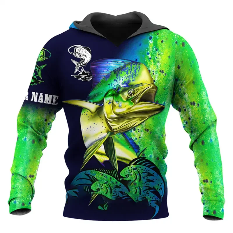 Divoké zvieratá Rybolov na pokožke 3D tlačené módne pánske mikiny Harajuku Streetwear Pullover Autumn Unisex Casual Tracking Tracking