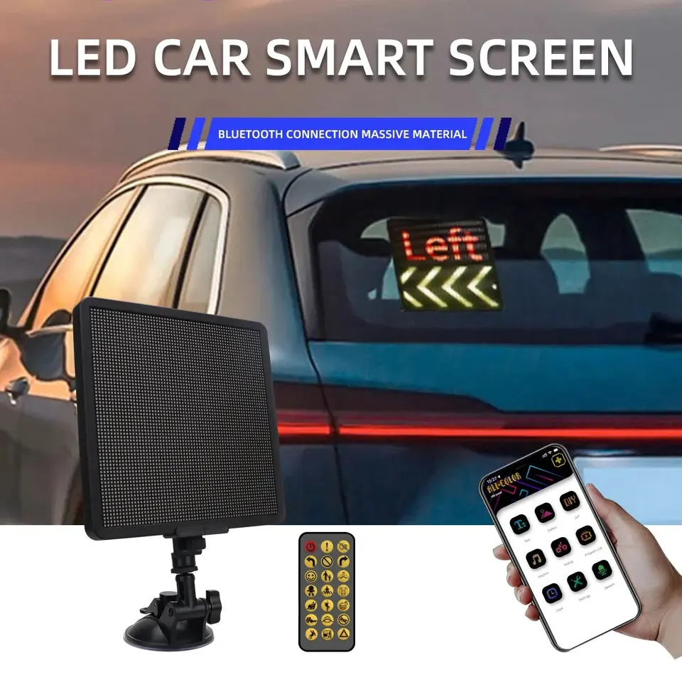 DIY auto LED značka inteligentná LED mobilný telefón Aplikácia Matica Pixel Panel Lamp Displej obrazovky Automatické dekorácie LED dióda