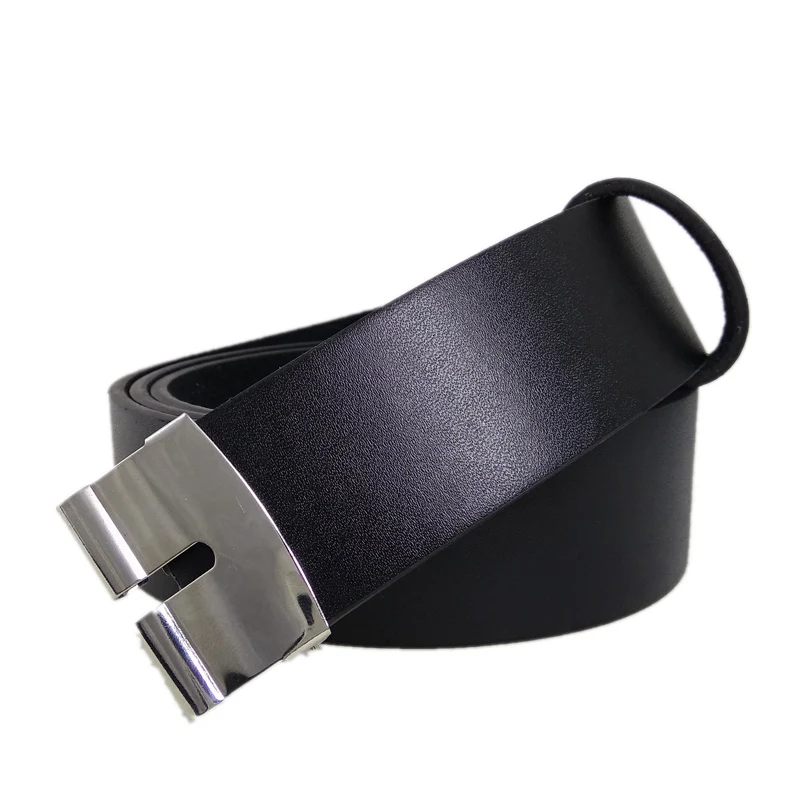 DIY Belt Adsessory Vysoko kvalitný čierny faux kožený pás bez spúc, pás 75 cm až 130 cm so 4 cm kovový kovový klip pre mužov príležitostné