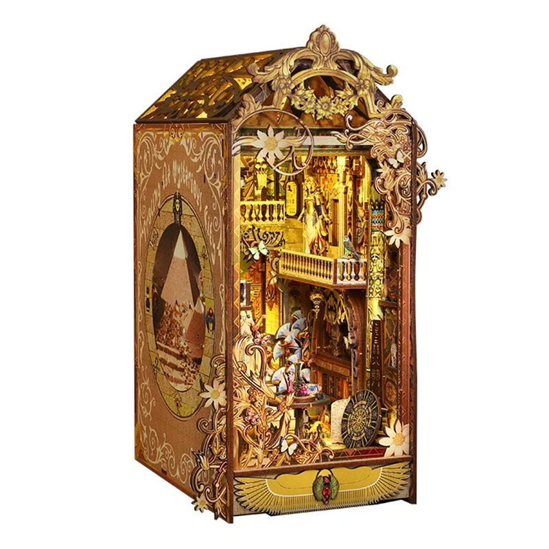 DIY Book Nook Kit, Fantasy Bookend pre výzdobu na knižnicu, so súpravami ľahkých modelov pre dospelých
