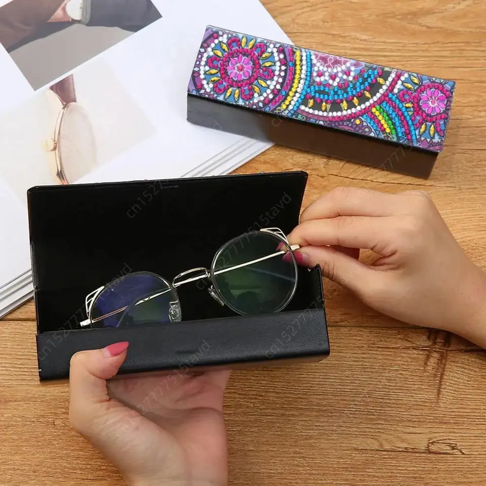 DIY diamantové maľby okuliare SKLADOVÁ SKLADA PU PU LINKY SUBLESES SKLADOVANIE PAN