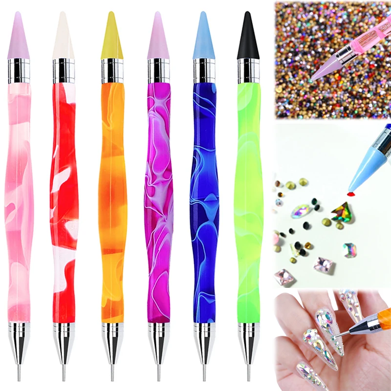DIY Diamond Painting Pen Tool Príslušenstvo KOMPORESTONE PICKER Vosk vosk dvojitá hlava Diamond vyšíva