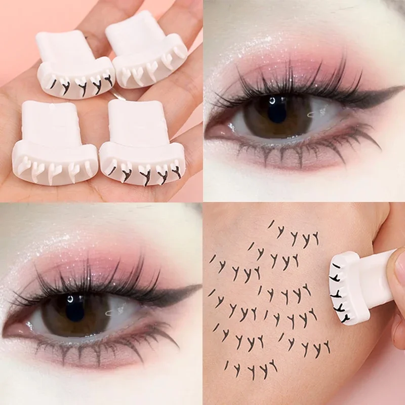 DIY dolná riasa Silikónová pečiatka Prírodná trvalá simulácia v tvare v tvare dolných rias predlžovacie oči Makeup Tools pre make-up začiatočníkov