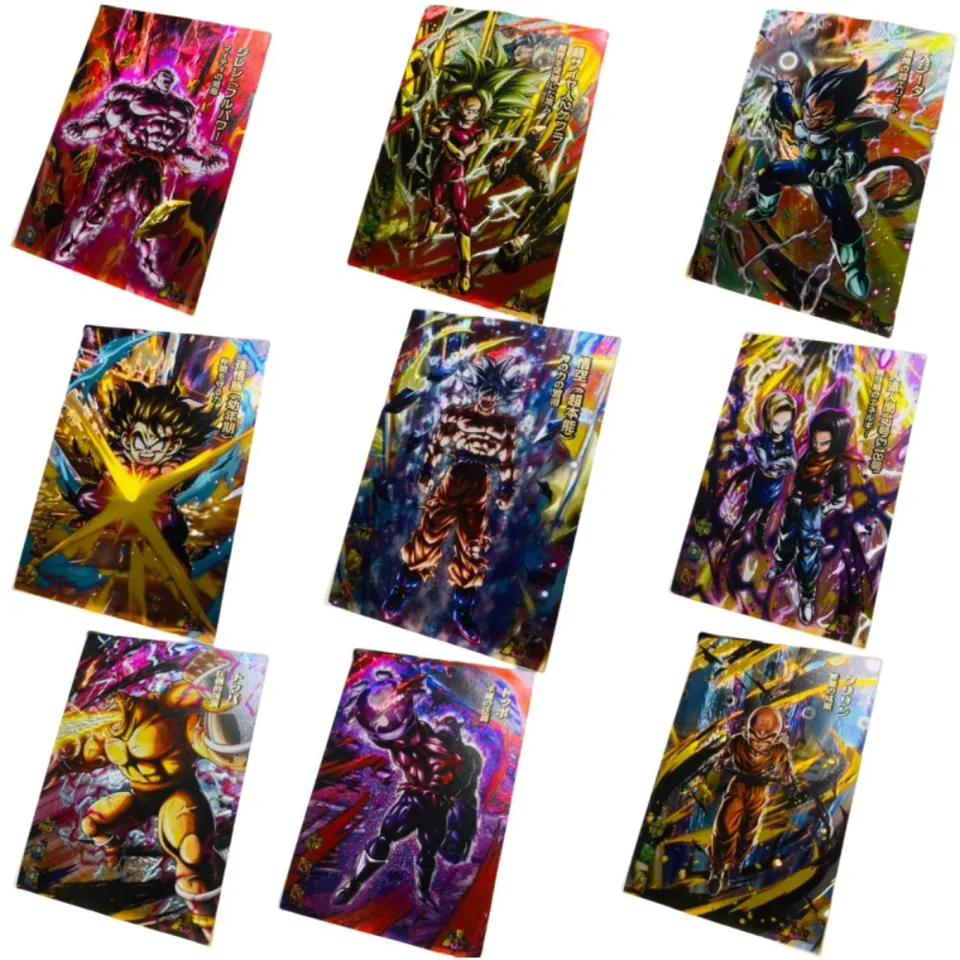 DIY Dragon Ball Legenda Son Goku 1-3. Rádium procesu Flashcard Anime Periférna zbierka Game Contern Card Darček