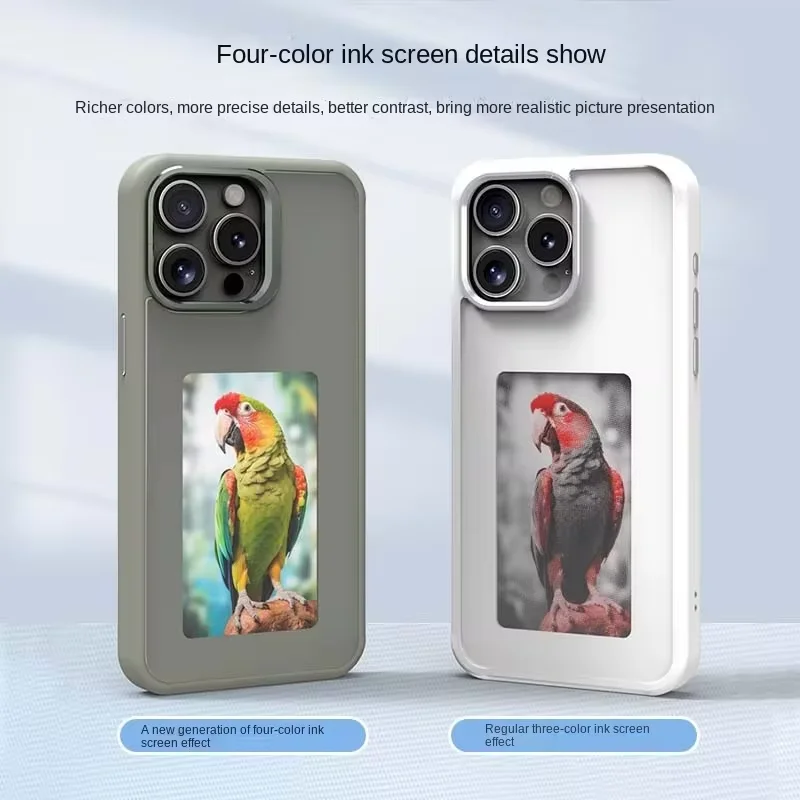 DIY E-CLIN obrazovka NFC Funkcia Puzdro na telefón Štyri farebné zobrazenie bezdrôtovej prevodovky 3,7-palcová obrazovka pre iPhone 13/14/15